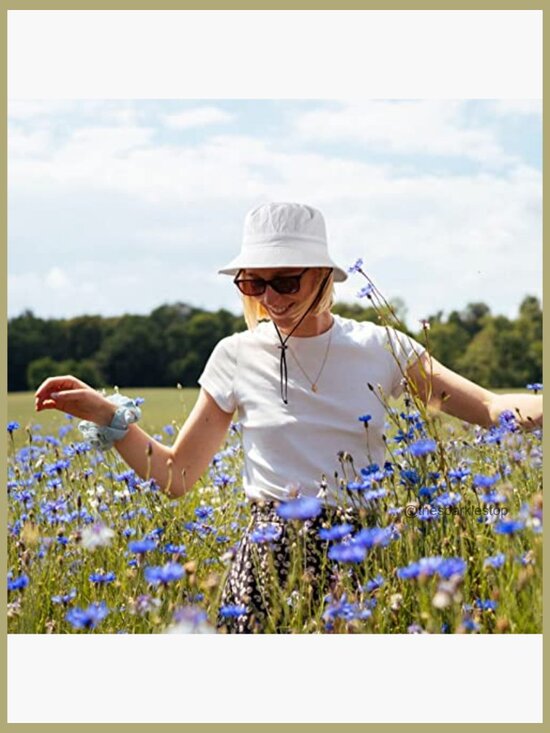 Water-Resistant Bucket Hat UPF 50+ Foldable Nylon Sun Hat Adjustable Drawstring main image 4